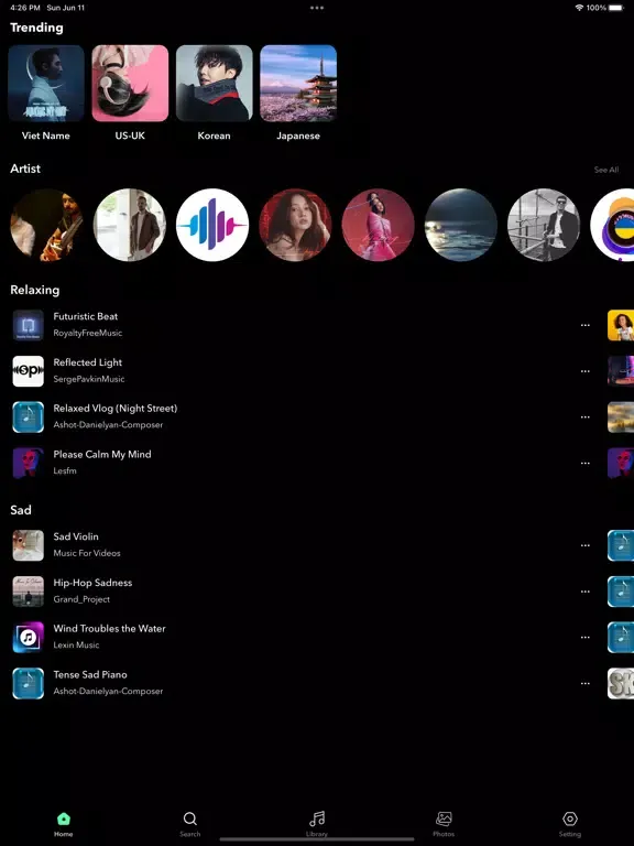 Soundzone - Music and Chill iPad  سکرین شاٹس