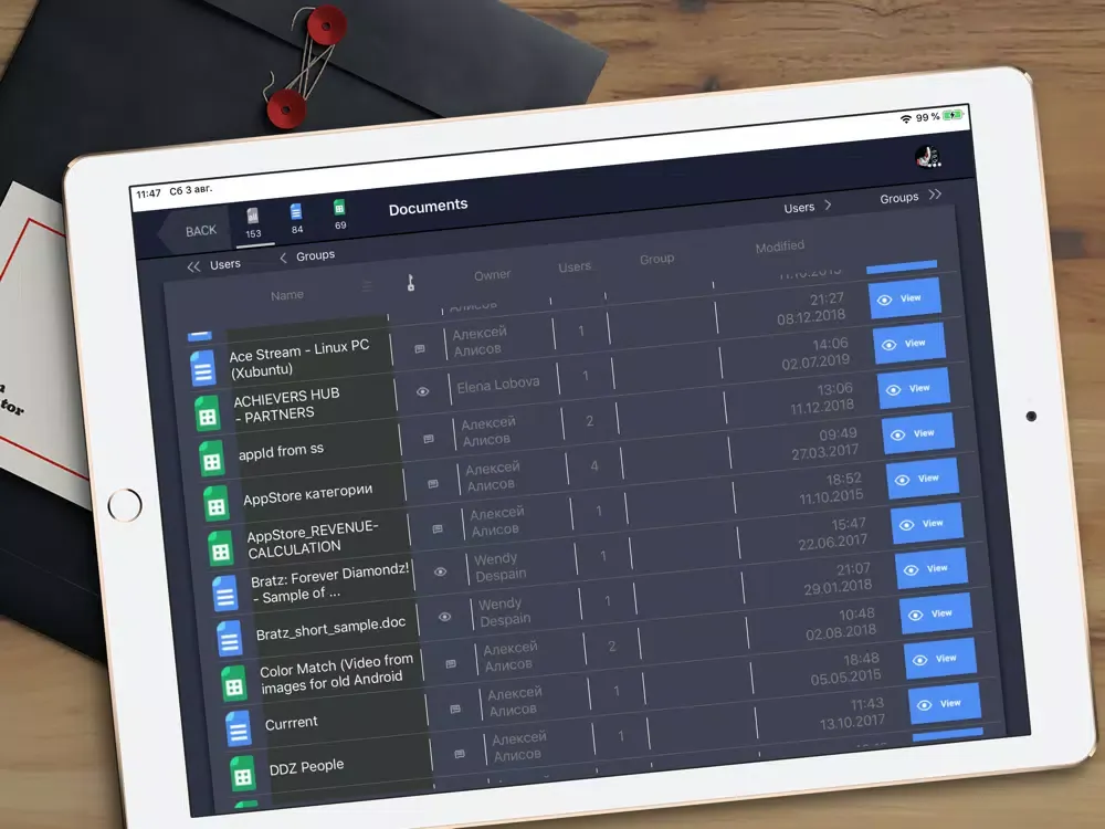GooDocs Organizer iPad  スクリーンショット