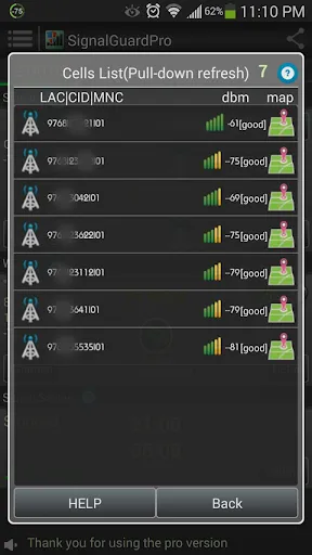 Capturas de tela do Signal Guard Pro