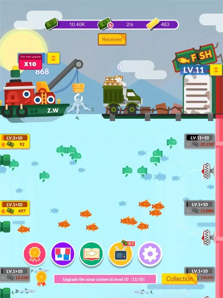 Tangkapan layar Idle Fish:fish farming iPad 
