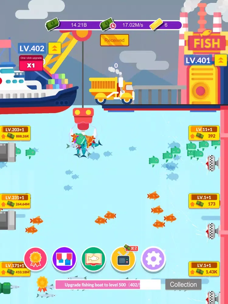 Tangkapan layar Idle Fish:fish farming iPad 