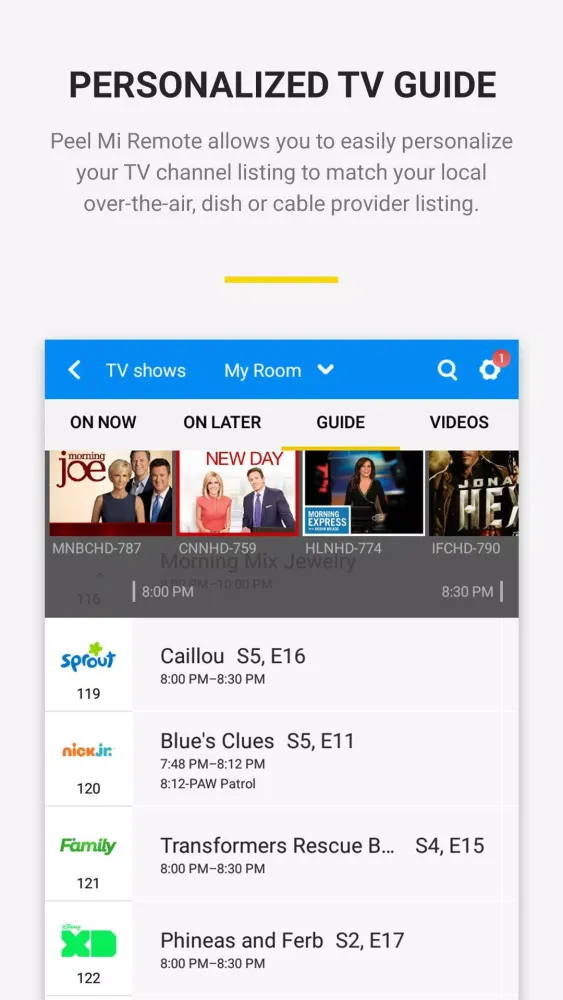 Peel Mi Remote Screenshots