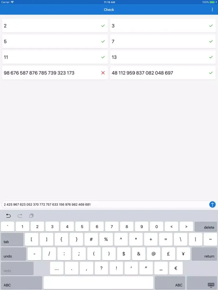 Primes - prime numbers iPad 應用截圖
