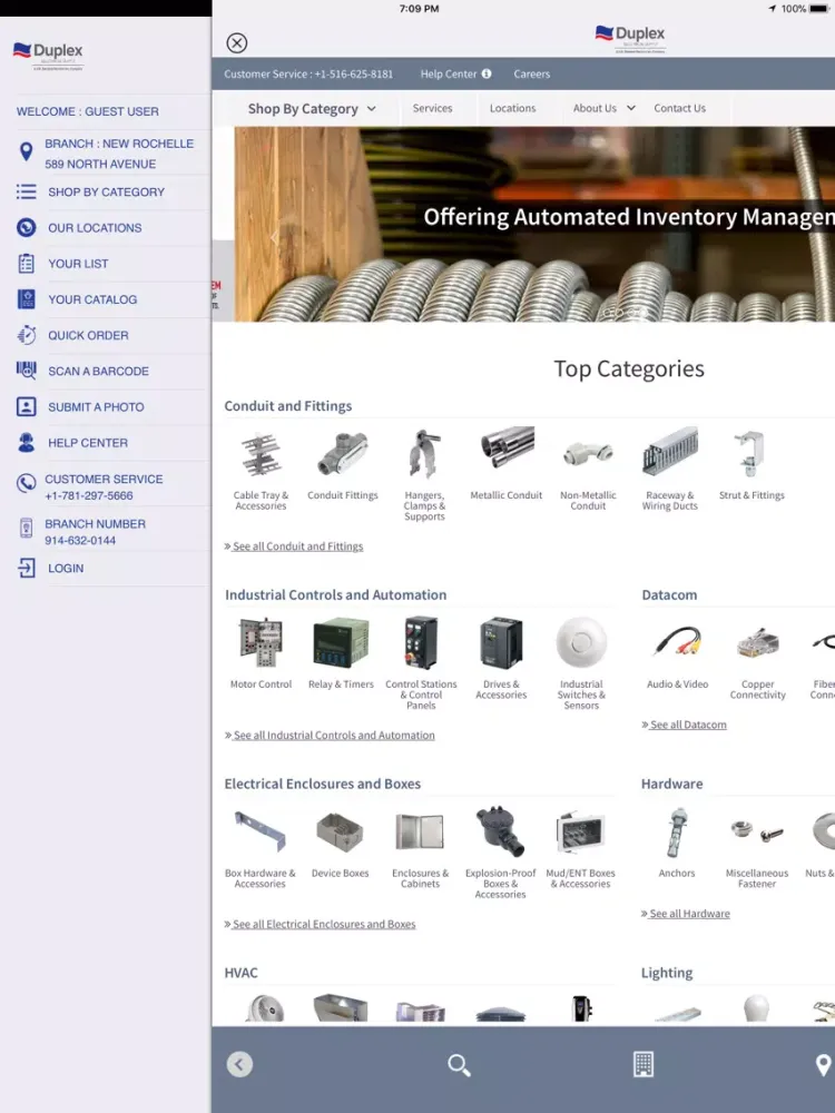 Скриншоты Duplex Electrical supply iPad 