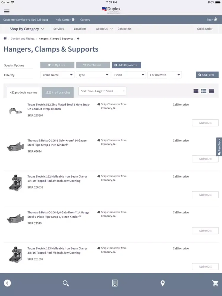 Скриншоты Duplex Electrical supply iPad 