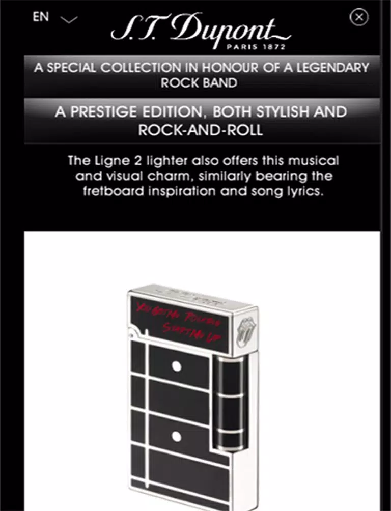 S.T. DUPONT ROLLING STONES EDITION iPad  스크린샷