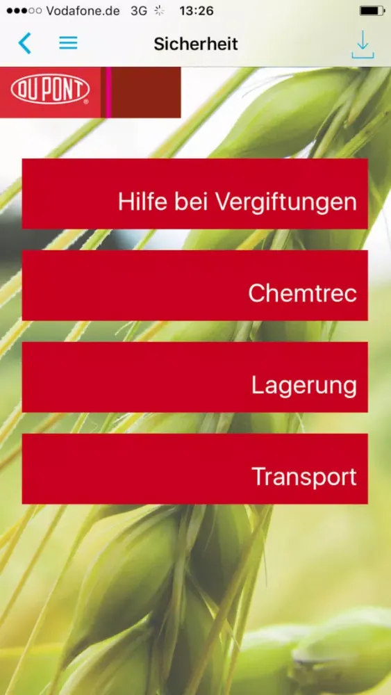 DuPont InfoPartner سکرین شاٹس