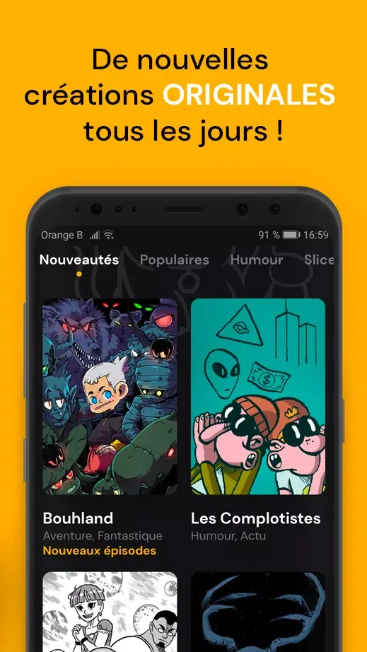 Capturas de tela do Webtoon Factory