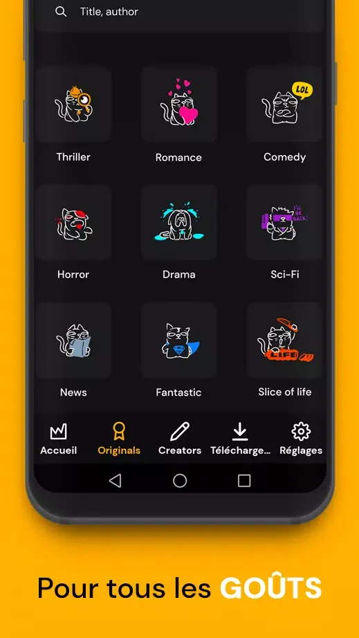 Capturas de tela do Webtoon Factory