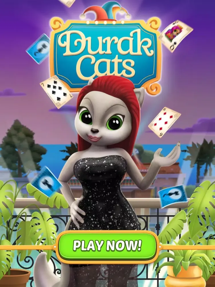 Durak Cats: 2 Player Card Game iPad  سکرین شاٹس