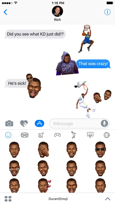 DurantEmoji by Kevin Durant 스크린샷
