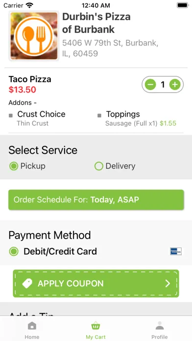 Durbin's Pizza سکرین شاٹس