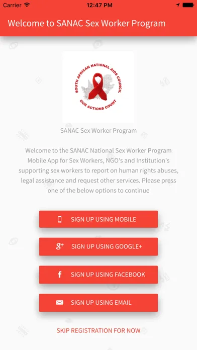 SANAC Sex Worker Program স্ক্রিনশট