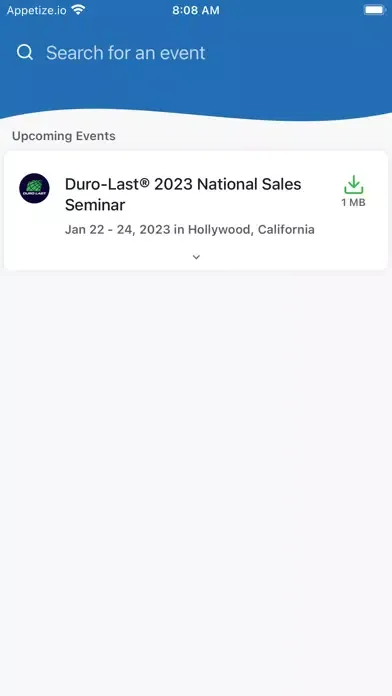Zrzuty ekranu Duro-Last Sales Seminar