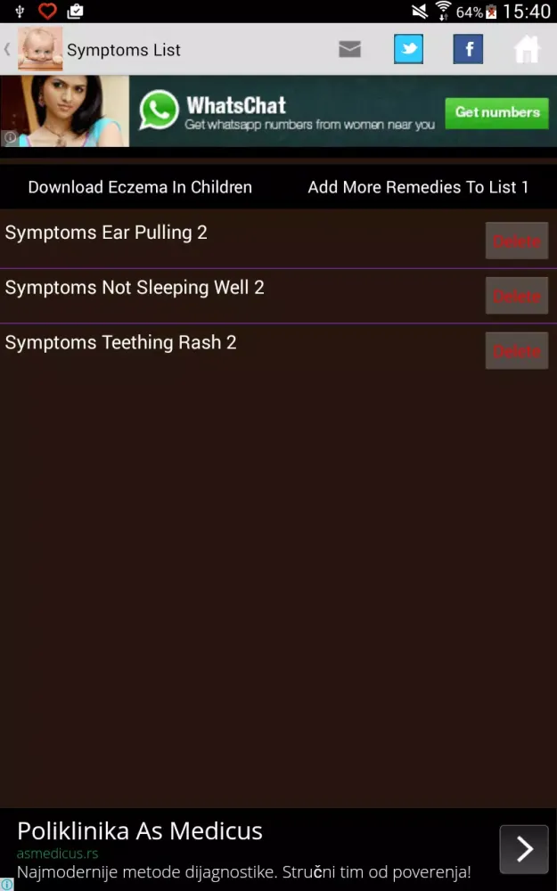 Zrzuty ekranu Teething