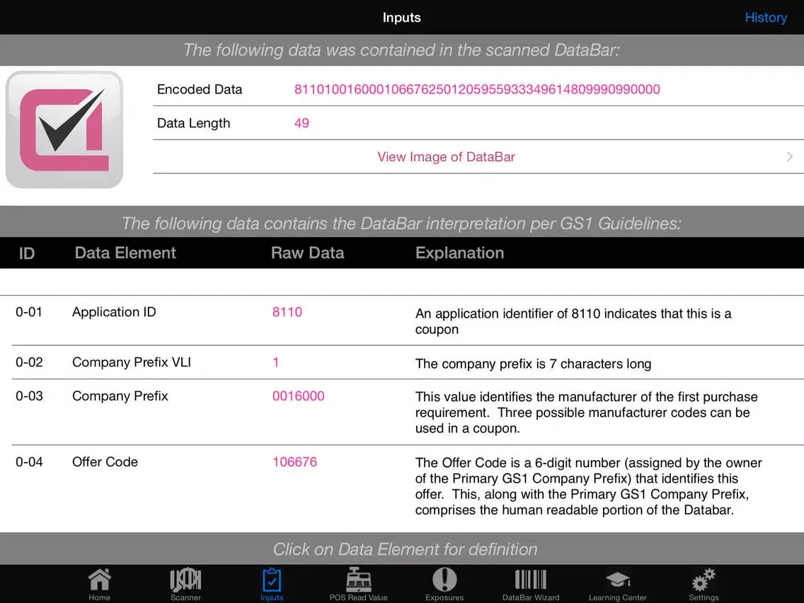 CHEQR DataBar Maestro iPad  スクリーンショット