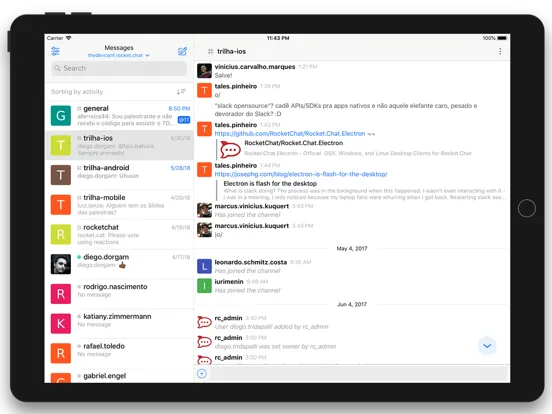 ภาพหน้าจอของ ChatLink DUO iPad 