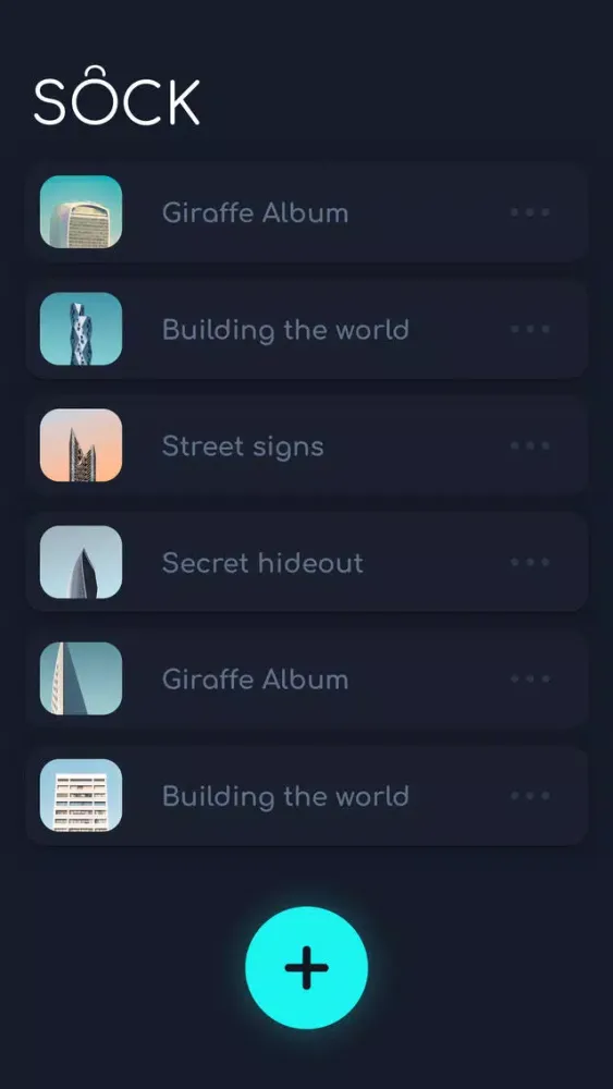 Tangkapan layar Sock - securely store images