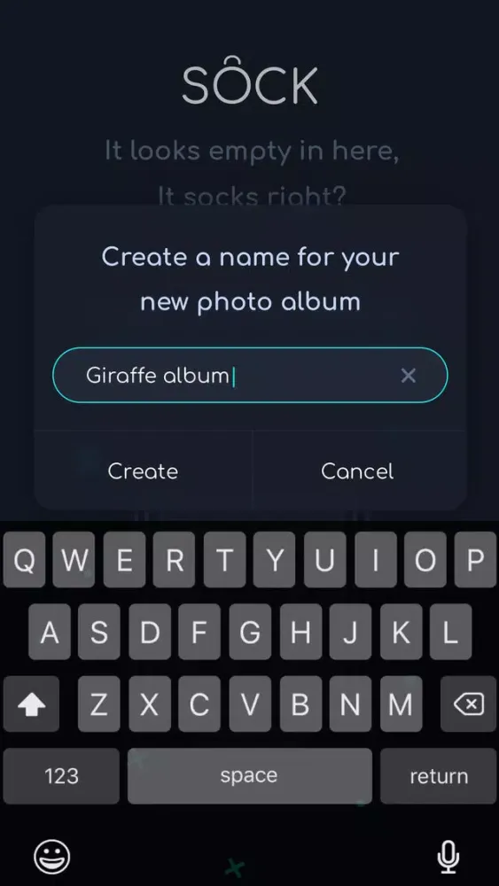 Tangkapan layar Sock - securely store images