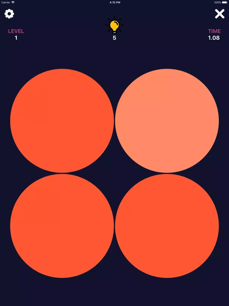 Capturas de tela do Find Different Color 2 Players iPad 