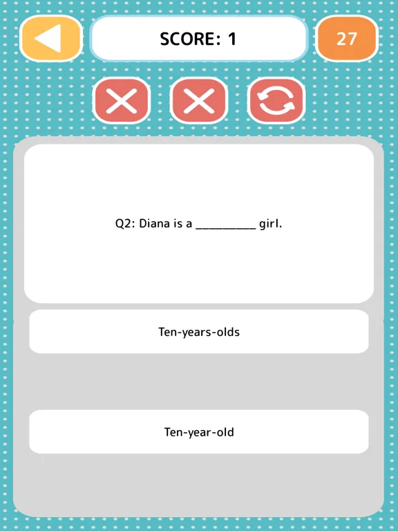 English Grammar Quiz - Game iPad  Screenshots