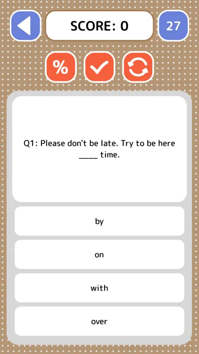 Capturas de pantalla de English Prepositions Quiz