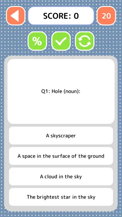 Capturas de tela do English Vocabulary Quiz - Game