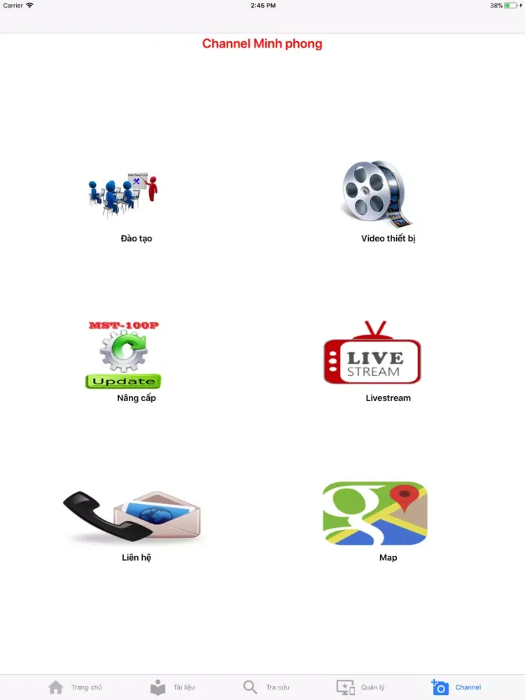 Ảnh chụp màn hình của MotoCare iPad 