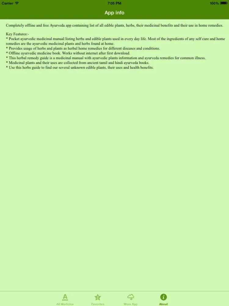 Ayurvedic Herbs Medicine Book iPad  Screenshots