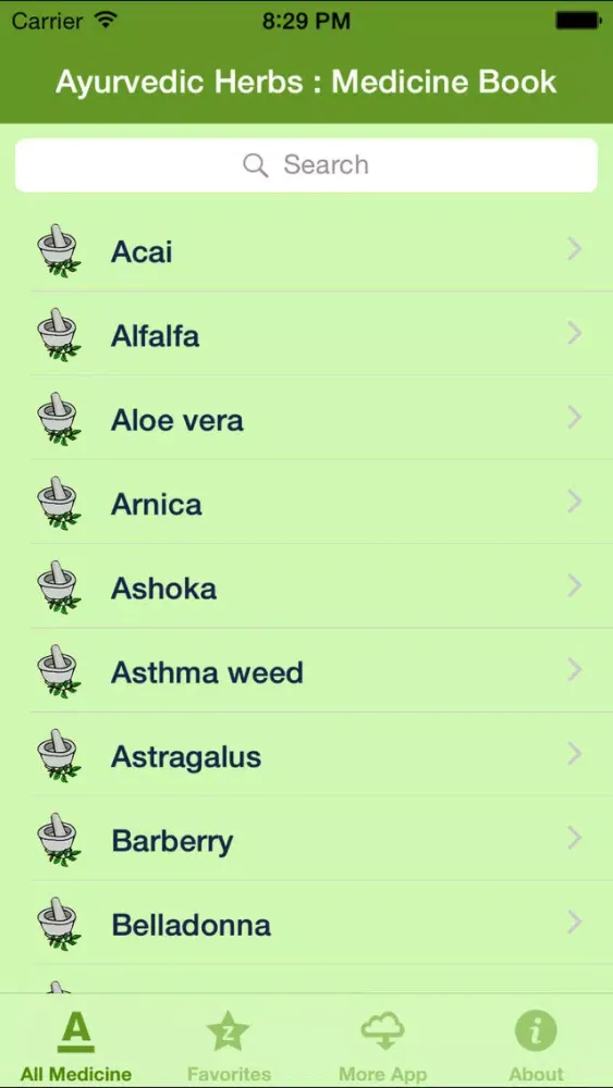 Ayurvedic Herbs Medicine Book Screenshots