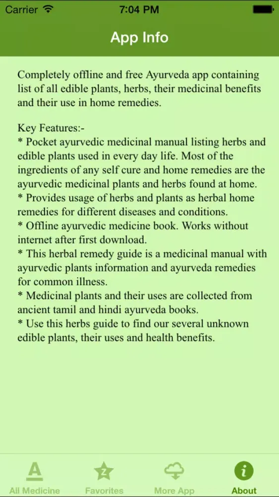 Ayurvedic Herbs Medicine Book Screenshots