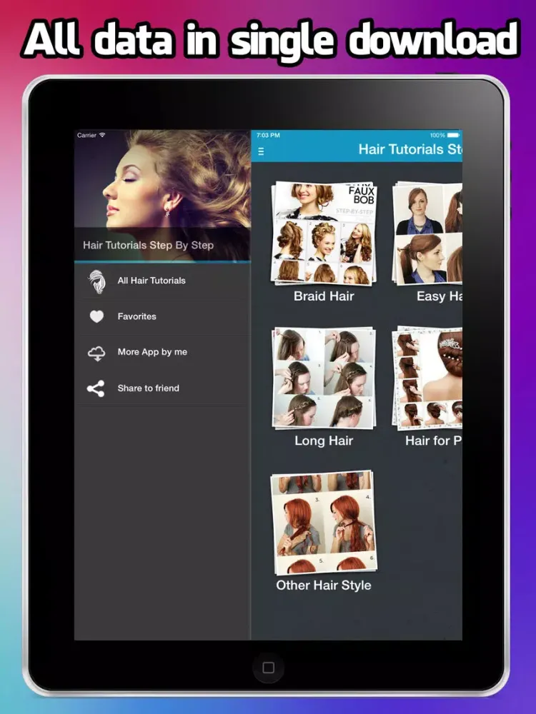Captures d'écran de Hair Tutorials 2015 Step by Step iPad 