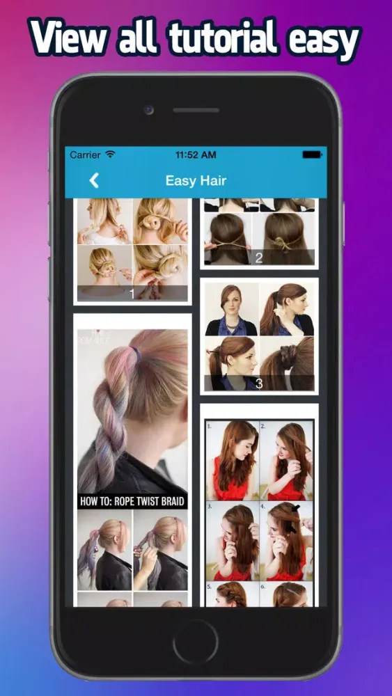 Captures d'écran de Hair Tutorials 2015 Step by Step