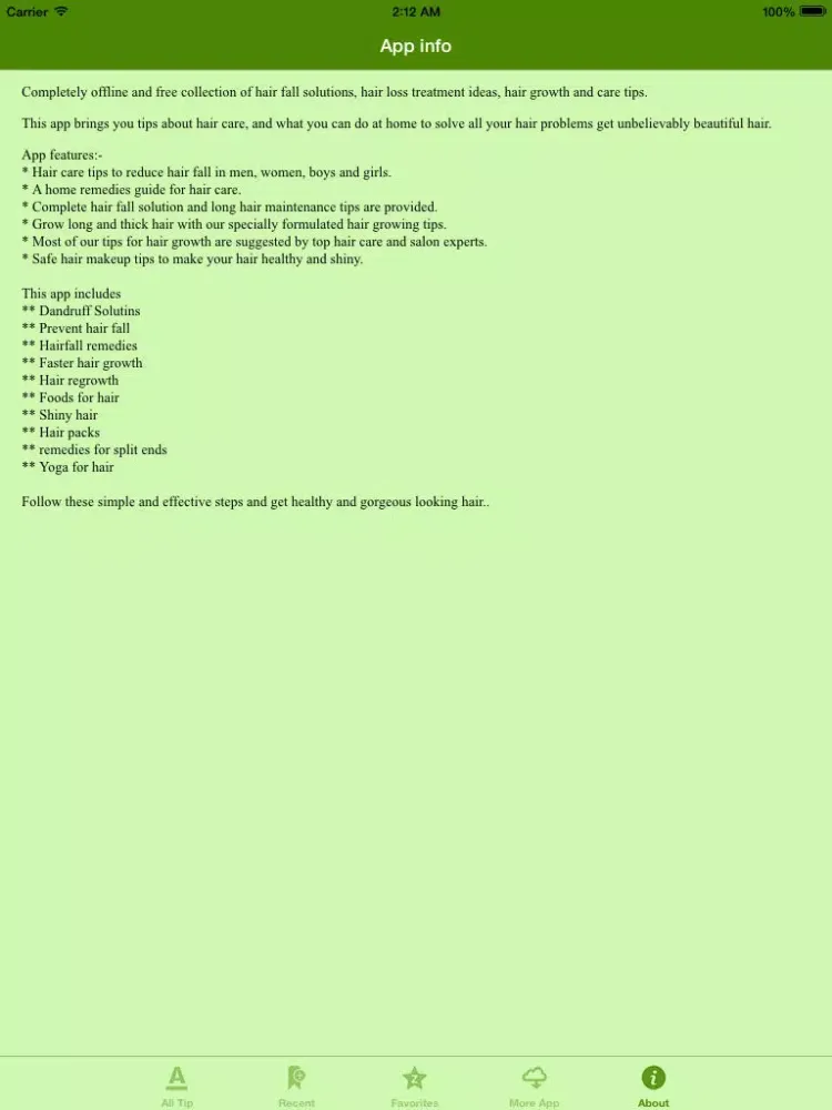 Capturas de pantalla de Hair Care Tip iPad 