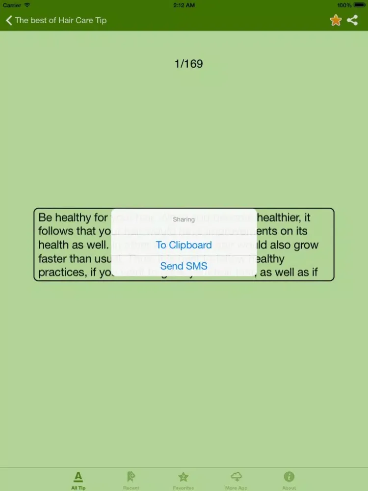 Capturas de pantalla de Hair Care Tip iPad 