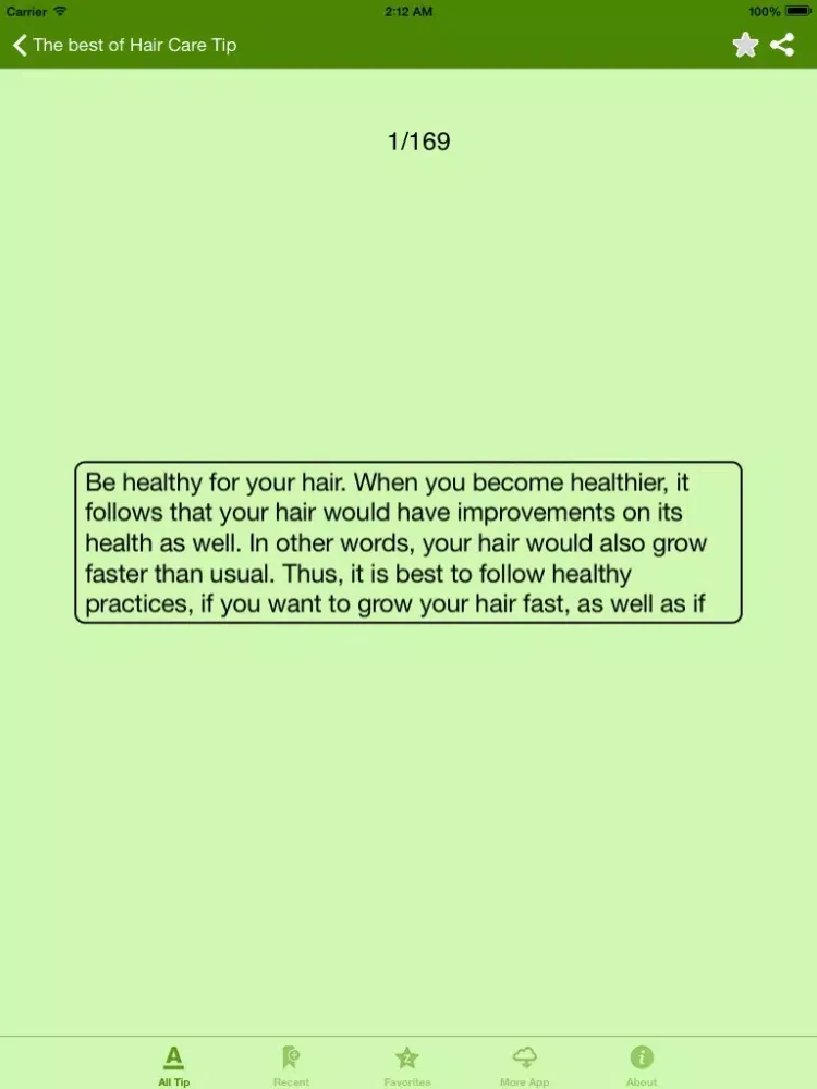 Capturas de pantalla de Hair Care Tip iPad 