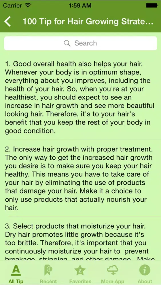 Capturas de pantalla de Hair Care Tip
