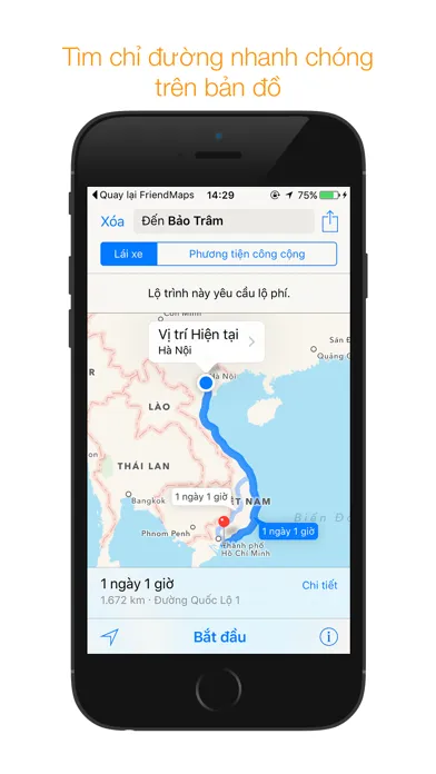 ภาพหน้าจอของ FriendMaps: Chia sẻ vị trí cùng bạn bè