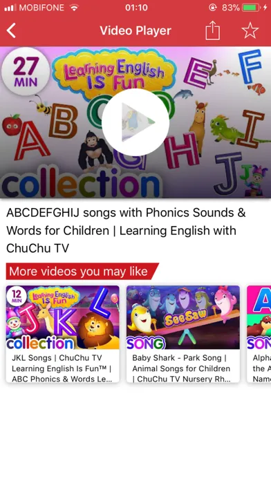 ภาพหน้าจอของ ChuChu TV: Nursery Rhymes Song