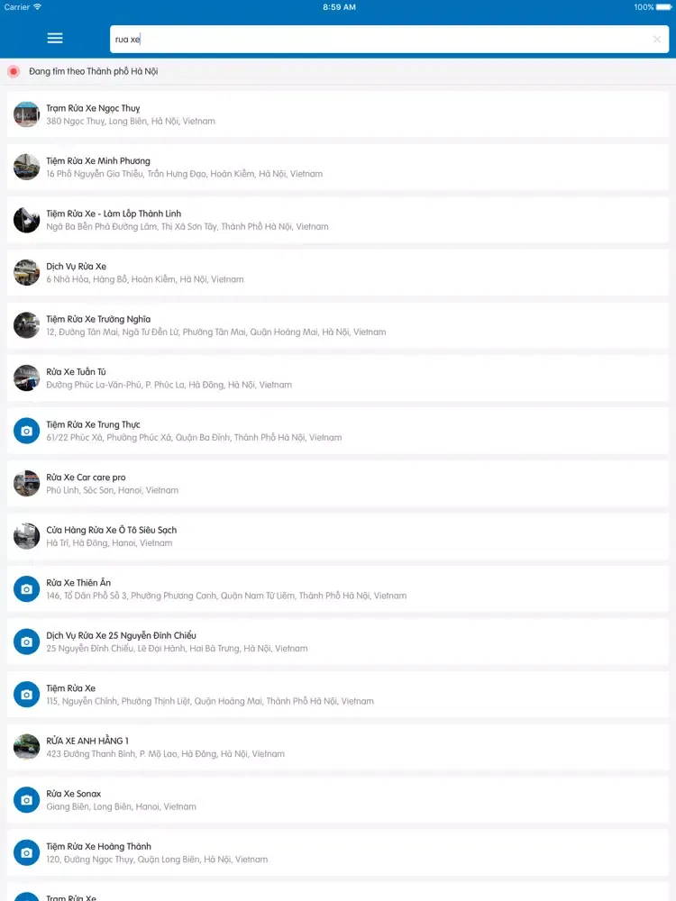 Captures d'écran de Moga - Tìm địa điểm sửa xe iPad 