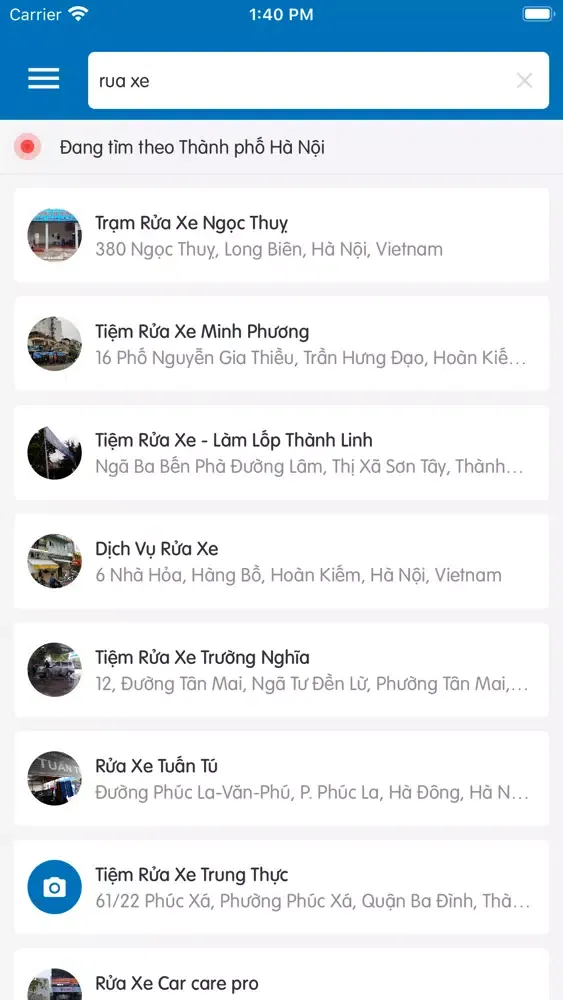 Captures d'écran de Moga - Tìm địa điểm sửa xe