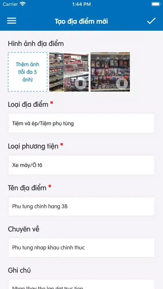 Captures d'écran de Moga - Tìm địa điểm sửa xe