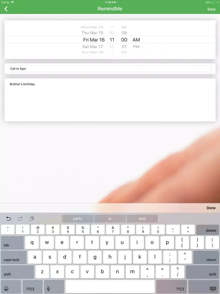 Tangkapan layar RemindMe - Plain Reminder iPad 
