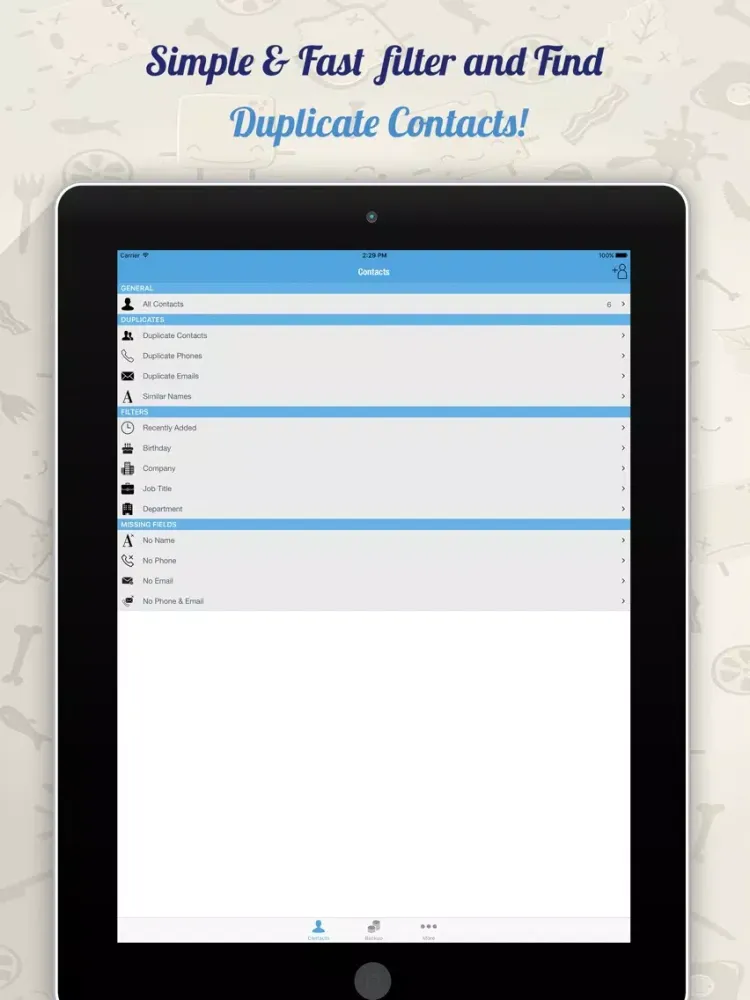 Capturas de pantalla de ContactManager Pro - Merge Duplicate Contacts iPad 