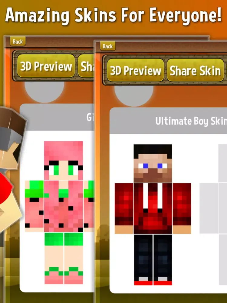 Skin Creator Gold For Minecraft Skins iPad  Screenshots