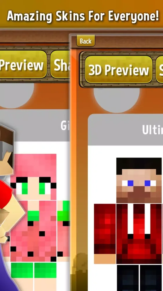 Skin Creator Gold For Minecraft Skins Screenshots