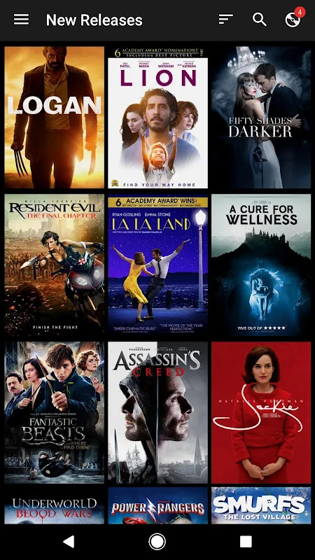 Captures d'écran de DVD Netflix