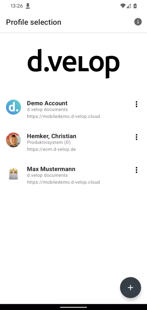 d.velop mobile Screenshots