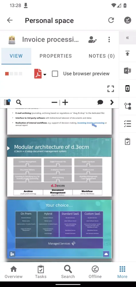 d.velop mobile Screenshots