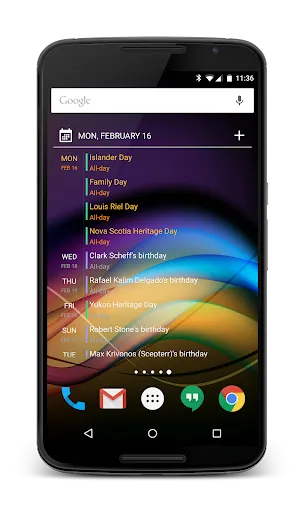 Captures d'écran de Chronus Information Widgets